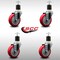 Service Caster 4'' SS Red Poly Wheel Swivel 1-7/8'' Expanding Stem Caster Set, 4PK SCC-SSEX20S414-PPUB-RED-178-4 - alternate 2